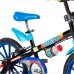 Bicicleta infantil Nathor Aro 16 Tech boys aro 16 freios v-brakes cor preto/azul/azul-celeste com rodas de treinamento